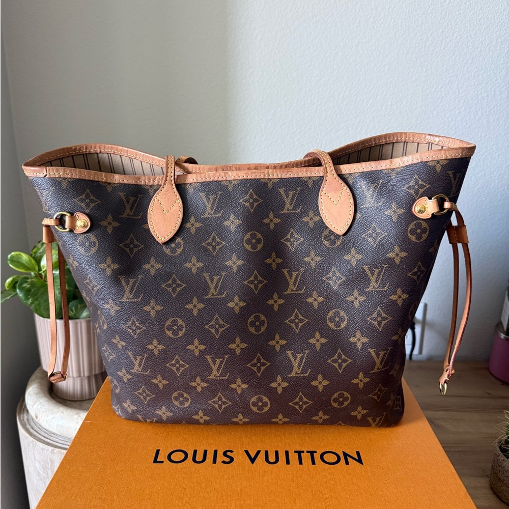 Louis Vuitton Monogram Canvas Brown/Tan Neverfull Tote